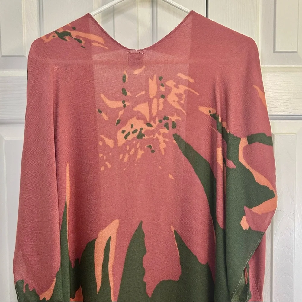 Anna & Ana Arsty Bohemian Art to Wesr Long Line Kimono Wrap Size OS - Picture 7 of 12